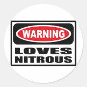 Waarschuwing HOUDT VAN LACHERIGE Sticker (Voorkant)