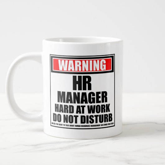 Waarschuwing HR Manager hard op het werk stoort ni Grote Koffiekop (Links)