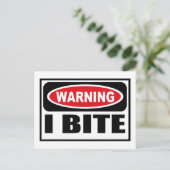 Waarschuwing I BITE Briefkaart (Staand voorkant)