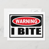 Waarschuwing I BITE Briefkaart (Voorkant / Achterkant)
