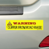 WAARSCHUWING I OVERSCHRIJDT VAN WEGRAGE BUMPERSTICKER (Op auto)