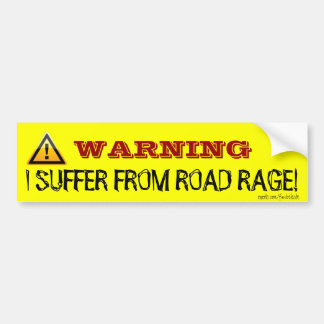WAARSCHUWING I OVERSCHRIJDT VAN WEGRAGE BUMPERSTICKER