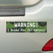 Waarschuwing I Rem voor staartrommels Bumpersticker (Op auto)