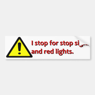 Waarschuwing I Stop voor de Bumpersticker van de T