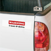 Waarschuwing - I tekst en station Bumpersticker (Op Truck)