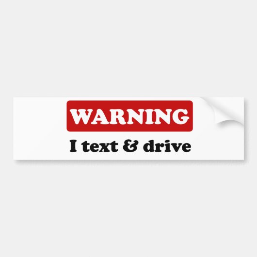 Waarschuwing - I tekst en station Bumpersticker (Voorkant)