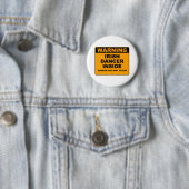Waarschuwing, Ierse danser Inside. Ronde Button 5,7 Cm (In situ)