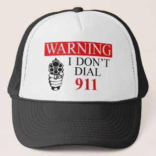 Waarschuwing: Ik bel niet 911 Trucker Pet