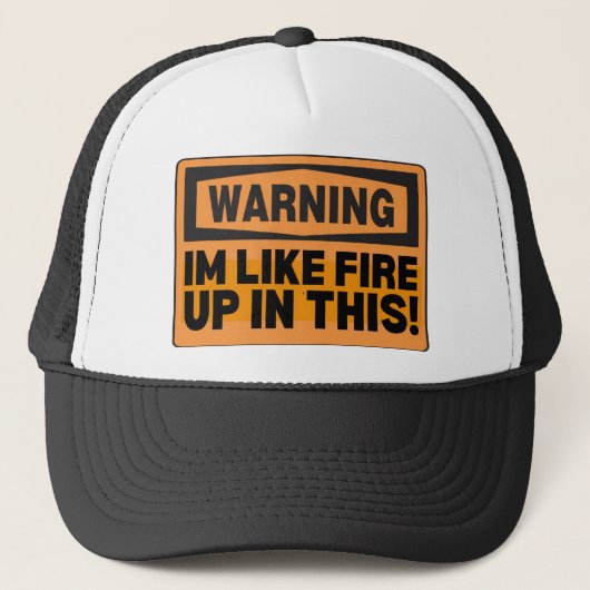 WAARSCHUWING IK BEN ALS VUUR TRUCKER PET (Voorkant)