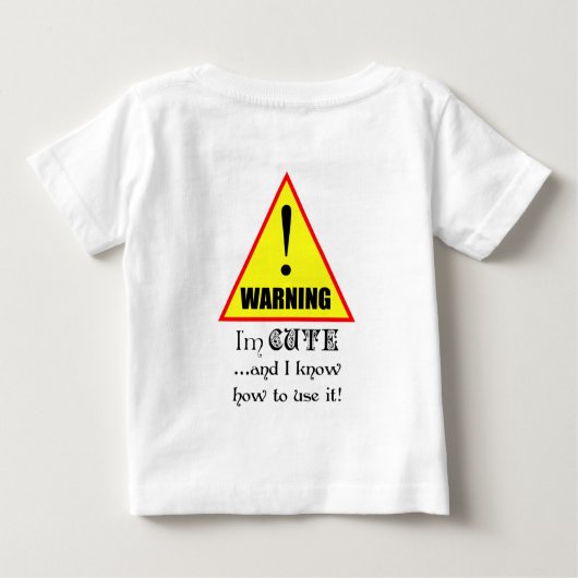 Waarschuwing! Ik ben Cute en ik weet hoe ik het mo (Achterkant)