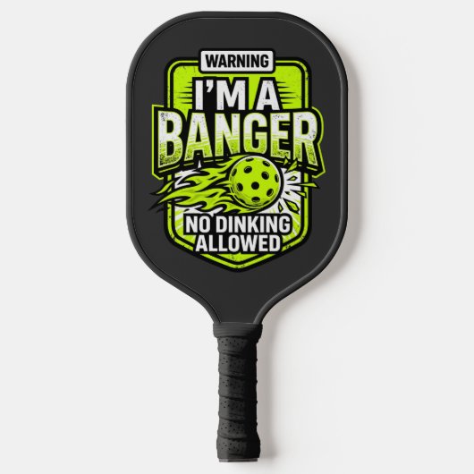 Waarschuwing Ik Ben Een Banger Grappige Pickleball Paddle (Voorkant)
