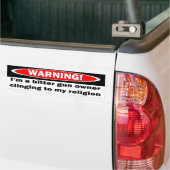 Waarschuwing!  Ik ben eigenaar van het Pistool Btt Bumpersticker (Op Truck)