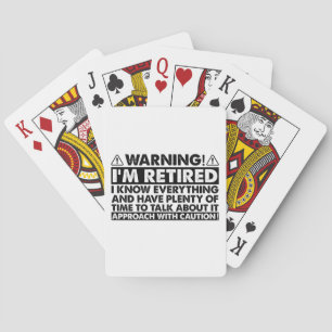 Waarschuwing Ik ben Gepensioneerd Funny Pensioen G Pokerkaarten