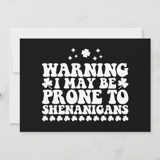 Waarschuwing: ik ben mogelijk gevoelig voor Shenan Kaart (Voorkant)