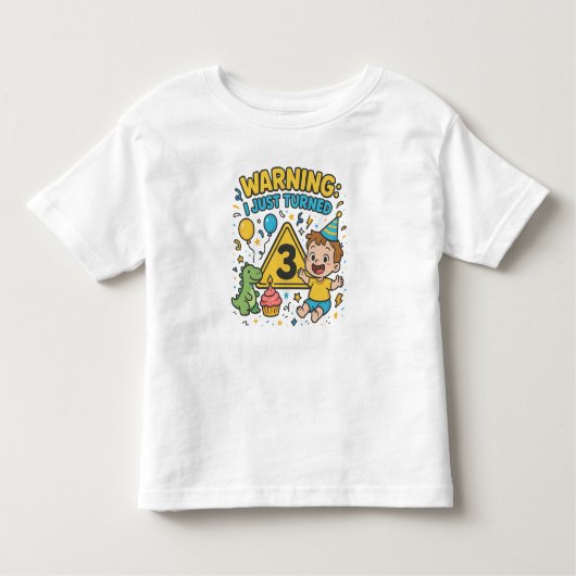 WAARSCHUWING Ik Ben Net Drie Jaar Geworden - 3de V Kinder Shirts (Voorkant)