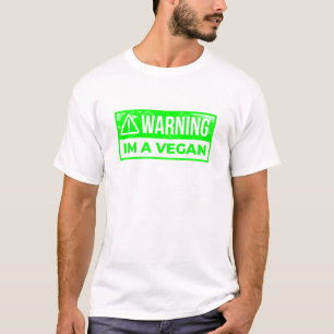 waarschuwing ik ben vegetariër van vegan t-shirt
