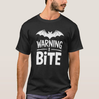 Waarschuwing Ik Bijt Grappige Halloween Humor Spoo T-shirt