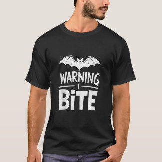 Waarschuwing Ik Bijt Grappige Halloween Humor Spoo T-shirt