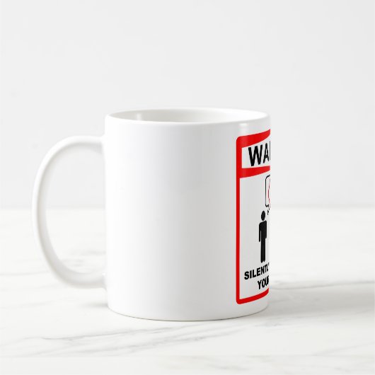 Waarschuwing: Ik corrigeer je grammatica. Koffiemok (Links)