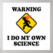 Waarschuwing ik doe mijn eigen wetenschap - labora poster (Voorkant)