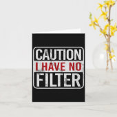 Waarschuwing Ik Heb Een Filter Grappige Sarcastisc Kaart (Gele Bloem)