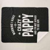 Waarschuwing: ik heb een gekke appel | Vader Gift Sherpa Deken (Voorkant (horizontaal))