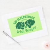 Waarschuwing Ik heb een Irish Temper! van Geweldig Rechthoekige Sticker (Envelop)