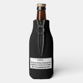 Waarschuwing: ik heb GEEN CLUE wat ik doe. Grappig Flesjeskoeler (Fles Achterkant)