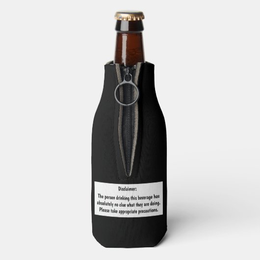 Waarschuwing: ik heb GEEN CLUE wat ik doe. Grappig Flesjeskoeler (Fles Achterkant)