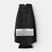 Waarschuwing: ik heb GEEN CLUE wat ik doe. Grappig Flesjeskoeler (Achterkant)