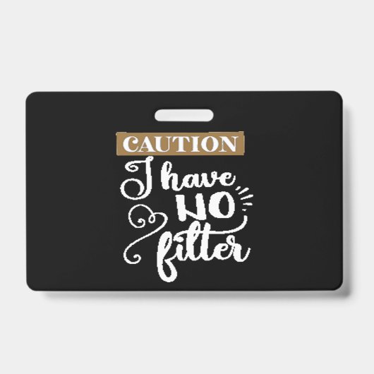 waarschuwing ik heb geen filter badge (Voorzijde)