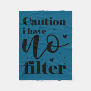 Waarschuwing ik heb geen filter fleece deken