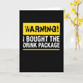Waarschuwing ik het pakket Drink heb gekocht Kaart (Gele Bloem)