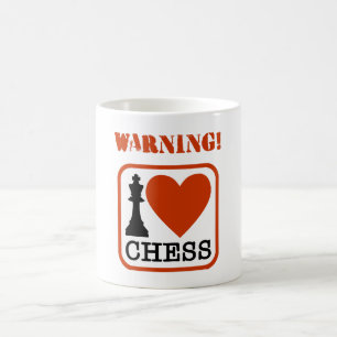 Waarschuwing! Ik hou van schaken Koffiemok