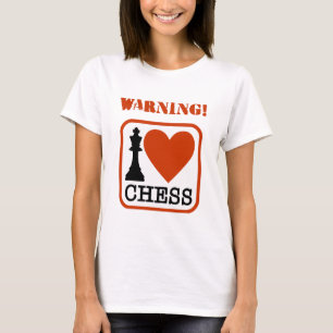 Waarschuwing! Ik hou van schaken T-shirt
