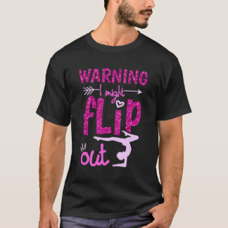 Waarschuwing: ik kan grappige Cheerleading Gymnas T-shirt