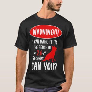 Waarschuwing: ik kan het naar het hek maken in de t-shirt