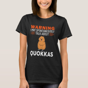 Waarschuwing: ik kan spontaan over quota praten t-shirt