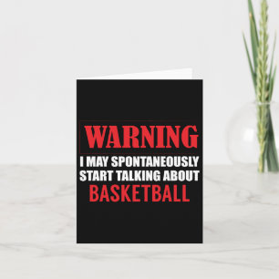Waarschuwing Ik kan spontaan praten over Basketbal Kaart