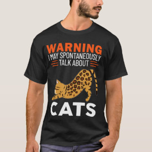 Waarschuwing Ik Kan Spontaan Praten Over Katten T-shirt