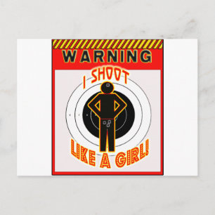 WAARSCHUWING! IK MOET ZOALS EEN MEISJE. BRIEFKAART