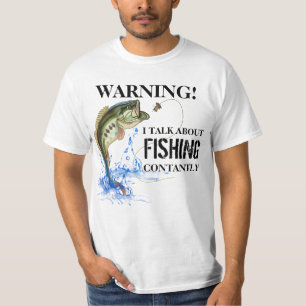 Waarschuwing Ik Praat Constant Over Vissen Grappig T-shirt