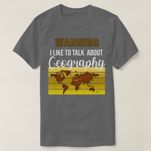 Waarschuwing Ik praat graag over Geography Teacher T-shirt (Design voorkant)