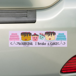 WAARSCHUWING Ik rem voor SUIKER! Bumpersticker