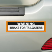 Waarschuwing: ik remmen voor traaggeisers! bumpersticker (Op auto)