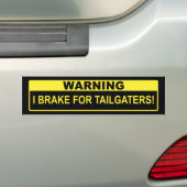 Waarschuwing: ik remmen voor traaggeisers! bumpersticker (Op auto)