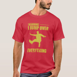 Waarschuwing ik spring over Alles Parkour Sport gr T-shirt