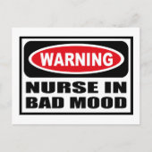 WAARSCHUWING IN BAD MOOD Briefkaart (Voorkant)