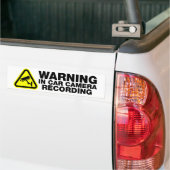 WAARSCHUWING: IN CAMERA-REGISTRATIE BUMPERSTICKER (Op Truck)