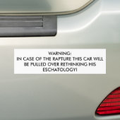 WAARSCHUWING: IN HOESJE VAN DE SNELHEID ZAL DEZE A BUMPERSTICKER (Op auto)